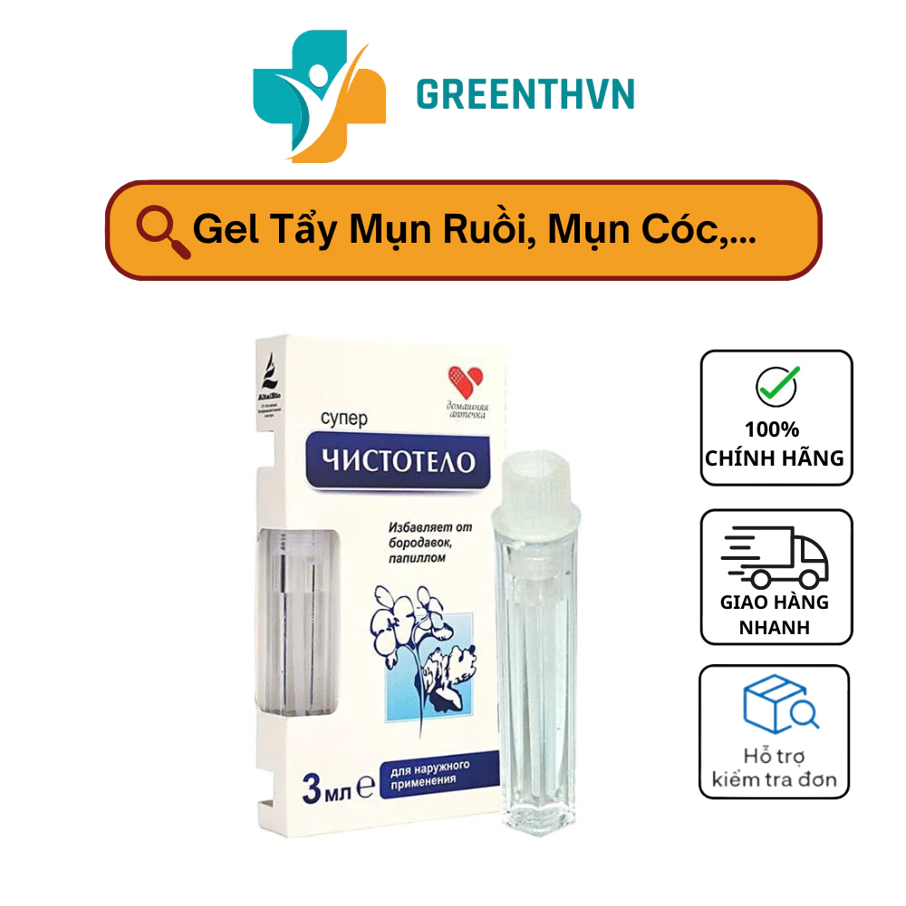 Gel giảm mụn cóc nốt ruồi mụn cơm Dvelinil Nga 3ml