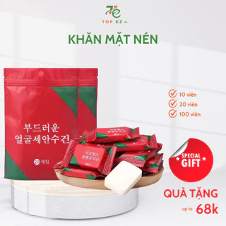 Khăn mặt nén khô du lịch dùng 1 lần gói 100 viên kích thước 20 * 26 cm