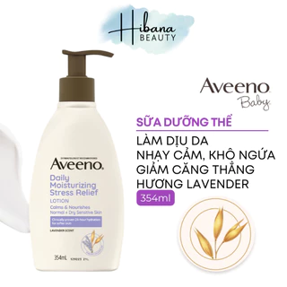 Sữa dưỡng thể cho da nhạy cảm, giảm căng thẳng hương lavender Aveeno Stress Relief 354ml