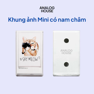 Khung ảnh Mini Analog House có nam châm KT 55x90mm bằng Acrylic trong suốt | Đựng ảnh Instax Mini, card bo góc