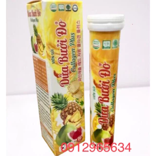 Hộp 20 VIÊN SỦI VITAMIN C Dứa BƯỞI ĐỎ collagen bổ sung chất dinh dưỡng bồi dưỡng cơ thể da khoẻ đẹp