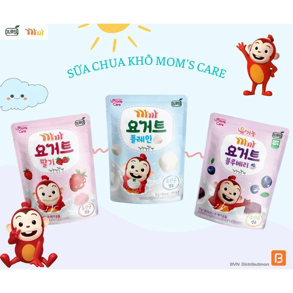 Sữa chua khô hoa quả sấy lạnh Mom's Care Hàn Quốc cho bé (date 7-8/2024)