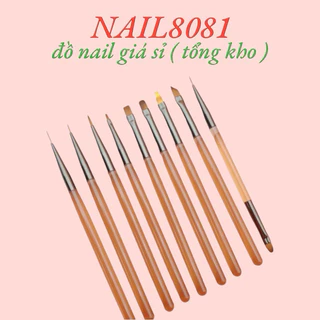 Bộ cọ 9 cây làm móng , Set Nail Brush vẽ móng chuyên dụng