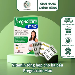 Vitamin tổng hợp cho bà bầu Pregnacare Max Anh (84 viên) bổ sung Vitamin C, D3, DHA, Axit Folic cho bà bầu, mẹ sau sinh