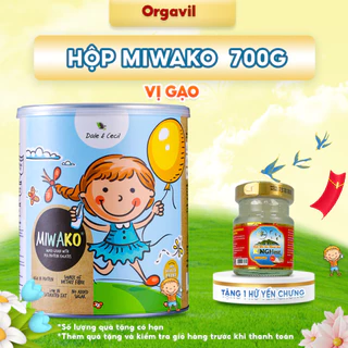 Sữa Hạt Thực Vật Hữu Cơ Miwako Vị Gạo Hộp 700g Dinh Dưỡng Hoàn Chỉnh Cho Bé và Cả Gia Đình - Orgavil