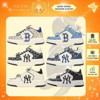 [ Best quality ] Giày MLB Chunky Liner Mid New York Yankees Black (mlb trắng đen) nam nữ full PK