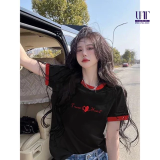 100% Cotton xuất Nhật áo phông Nữ UHT-Fashion Mới in hình thời trang