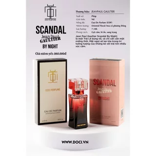 Nước Hoa Nữ SCANDAL JEAN PAUL BY NIGHT  25ml - DOCI PERFUME , Nữ Tính , Hiện Đại , Gợi Cảm , Nước Hoa Chiế