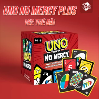 UNO NOMERCY PLUS cuộc chơi nâng cấp, UNO +10 luật chơi khắc nghiệt, trò chơi thẻ bài UNO 192 thẻ bài TOP BOARDGAME