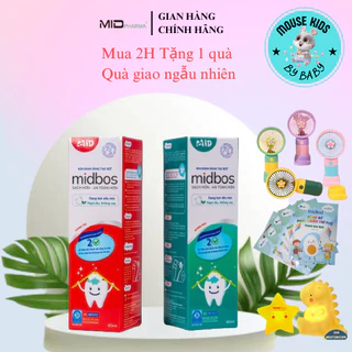 (Hàng Mới Về) Kem Đánh Răng Dạng Bọt Midbos hãng MIDKID Giúp Làm Sạch, Thơm Miệng, Bảo Vệ Răng Chắc Khỏe Cho Bé 60ml