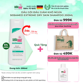 Dầu gội đầu giảm khô, ngứa Sebamed Extreme Dry Skin Relief Shampoo 5% Urea 200ml