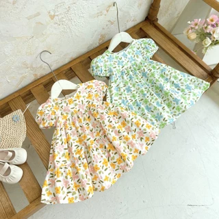 Tom&Chelsea - Váy/ đầm bé gái (9-33kg/2-8T), Váy babydoll hoa dễ thương, vải mềm mát mùa hè