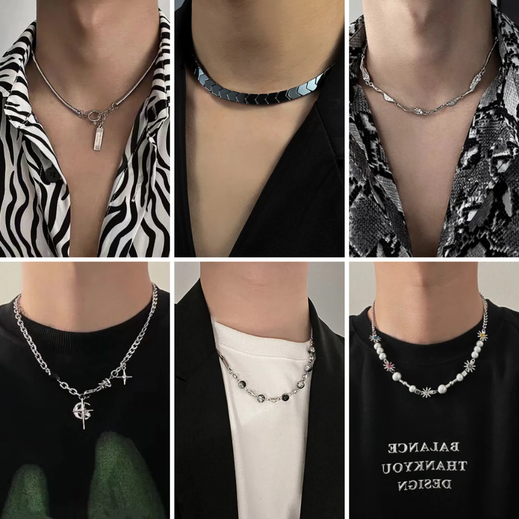 Vòng cổ nam boy phố titan không gỉ dây chuyền unisex thời trang trẻ cá tính Gavi màu sắc dễ phối đồ - Vòng cổ tổng hợp
