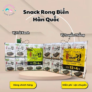 (DATE 6/2025) Lốc 16 Gói Snack Rong Biển Ăn Liền K.Fish Hàn Quốc