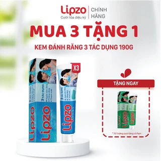 Kem Đánh Răng 3 Tác Dụng [MUA 3 TẶNG 1] Tuýp 190g Thành Phần Thiên Nhiên Ngừa Sâu Răng Trắng Răng Cho Hơi Thở Thơm Mát