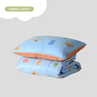 Set Chăn Chần Bông (150*200) và Vỏ Gối (50*70) ARIZE On Cloud Animal Party