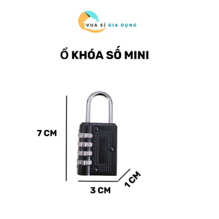 Ổ khóa số, ổ khóa mã số mini xoay 5 chữ số bằng hợp kim inox  không gỉ, khóa mật mã dọc không cần chìa tiện dụng