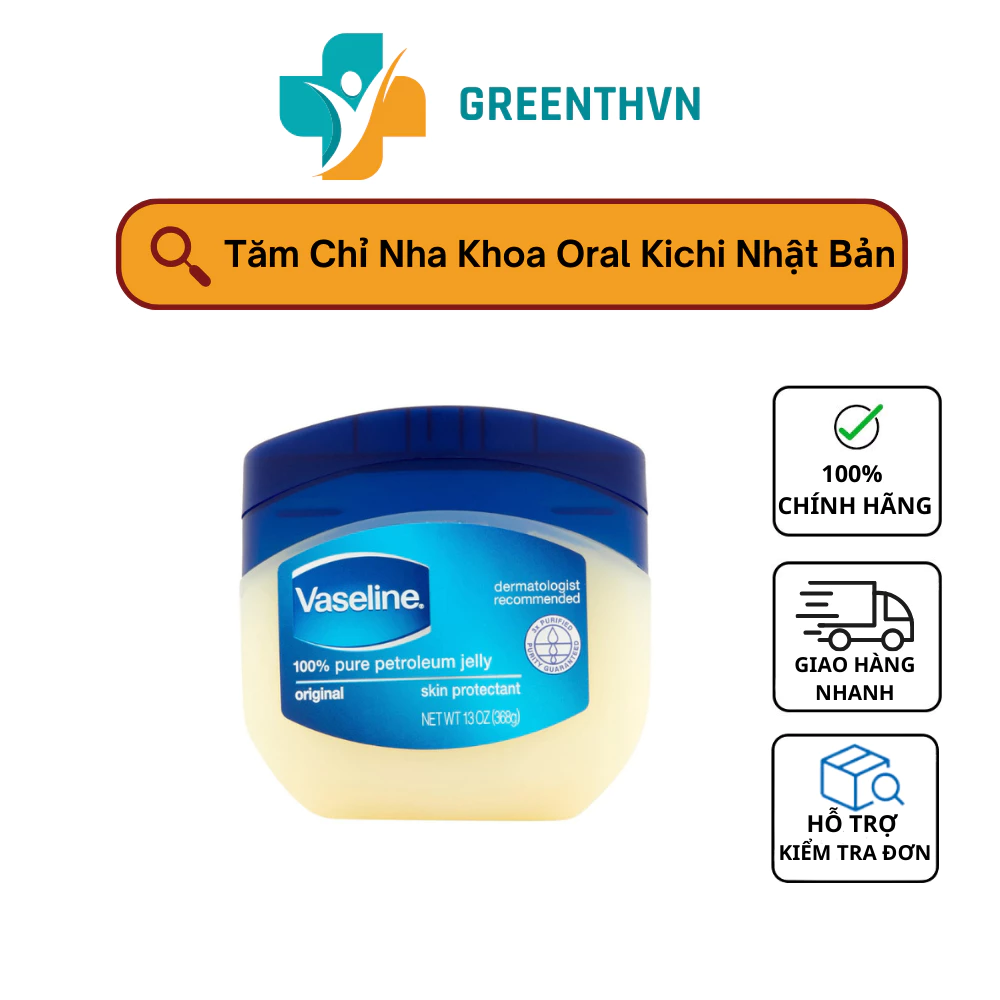 Kem dưỡng ẩm Vaseline 49g mỹ, kem nẻ Vaseline Mỹ 100% Pure Petroleum Jelly Original 49g