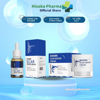 Combo Kem và Serum Shark Scar - Bộ Đôi Tế Bào Gốc Shark Scar  Hỗ Trợ Mờ Sẹo Rỗ, Sẹo Lõm, Sẹo Lồi, Sẹo Lâu Năm Hiệu Quả