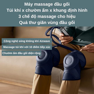 Máy Massage Đầu Gối-túi khí,chườm ấm,khung định hình,3 chế độ massage cho hiệu quả thư giãn vùng đầu gối