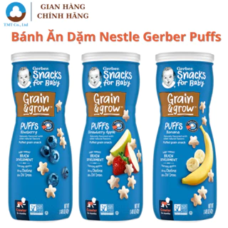 [Hàng đặt trước] Bánh Ăn Dặm Nestle Gerber Puffs hình ngôi sao 42g vị Dâu Táo, Việt Quất, Chuối