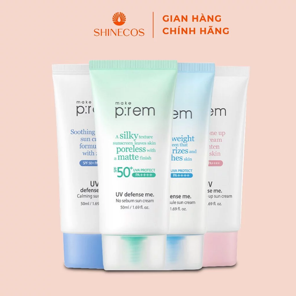 Kem Chống Nắng Vật Lý Make Prem UV Sun Cream Make P:rem SPF 50+ PA++++ 50ml