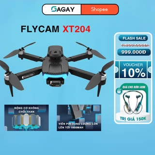 Flycam XT204 Máy Bay Điều Khiển Từ Xa Động Cơ Không Chổi Than Camera Kép Bảo Hành 12 Tháng