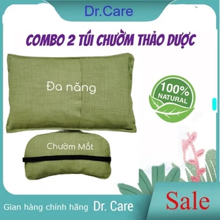 Combo 2 Túi Chườm Thảo Dược (Đa Năng + Mắt) - Chườm Ấm Thư Giãn Như ở Spa