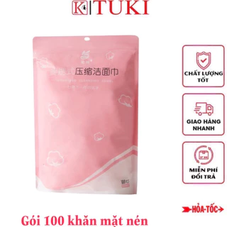 [Mẫu mới] Gói 100 khăn nén du lịch dạng viên kẹo - tiện dụng, đa năng, siêu tiết kiệm