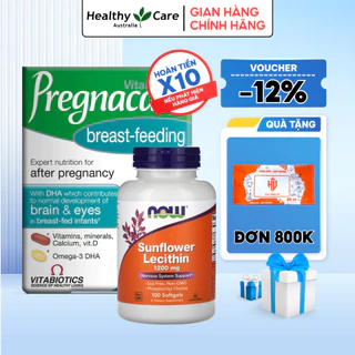 Vitamin lợi sữa cho mẹ sau sinh Pregnacare Breast feeding, canxi hữu cơ Bioisland giúp mẹ khỏe mạnh, bé thông minh