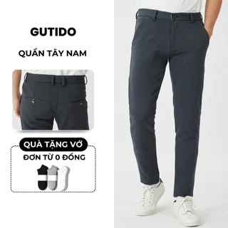 Quần dài tây nam GUPO co giãn 4 chiều, quần tây dài nam vải Cotton đứng form dáng trẻ trung