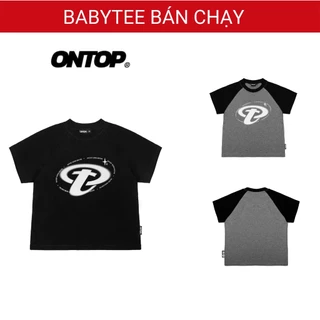 Baby tee y2k local brand ONTOP hack dáng tay phối màu vải cotton co giãn | O21-T13