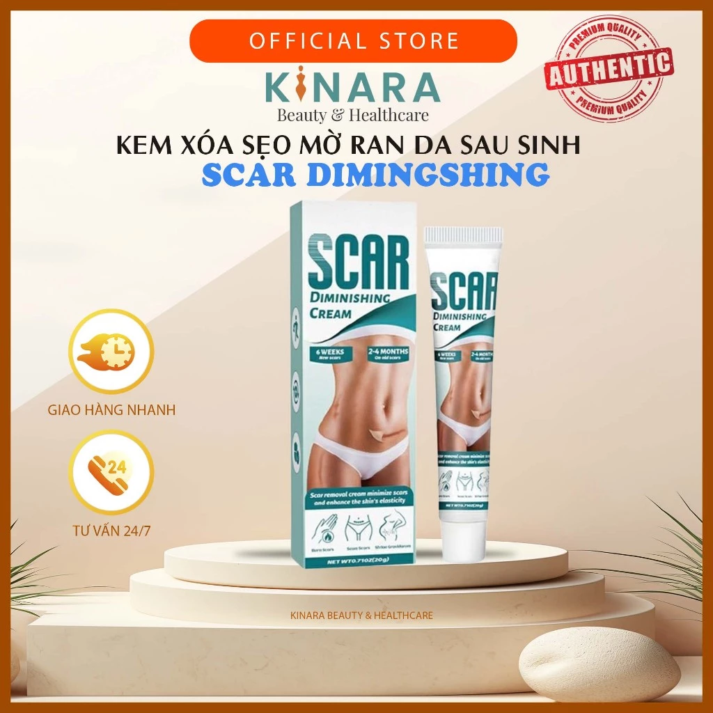 Kem Bôi Rạn Da Scar Diminishing Cream - Tinh Chất Xóa Rạn Da Sau Sinh Hiệu Quả, Dưỡng Ẩm Giảm Vết Rạn Da Mờ Sẹo