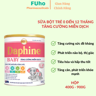 Sữa Bột cho bé từ 0 đến 12 tháng tuổi Daphine Baby, Tăng cường đề kháng, phát triển não bộ thị giác