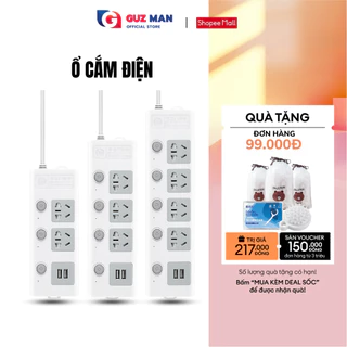 Ổ cắm điện đa năng kèm cổng USB METIS chống giật chịu tải 2500W dây dài 4m