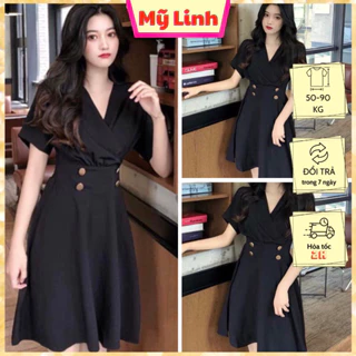 ( Đủ size 55-90ky) Đầm bigsize đi tiệc siêu xinh che bụng (1076)