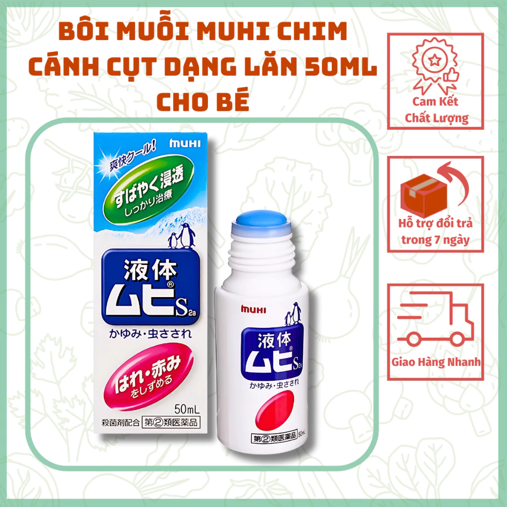 Bôi muỗi Muhi chim cánh cụt dạng lăn 50ml cho bé