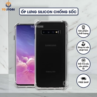 Ốp lưng Samsung S10, S10 Plus, S10E, S10 5G Silicon dẻo trong chống sốc 4 cạnh bảo vệ camera | Ốp lưng chống sốc