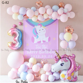 Set Bóng Thôi Nôi Sinh Nhật Unicorn