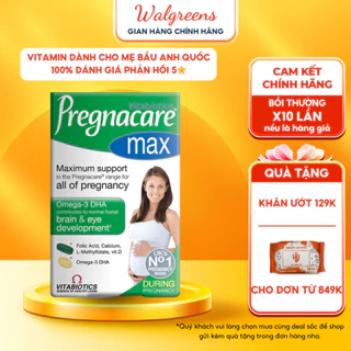 Vitamin tổng hợp bầu Pregnacare Max Vitabiotics 84 viên bổ sung vitamin, acid folic và DHA cho bà bầu của Anh