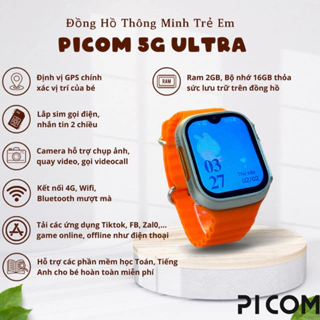 Đồng Hồ Thông Minh Picom 5G Ultra Lướt Web Chơi Game Lắp Sim Nghe Gọi Độc Lập