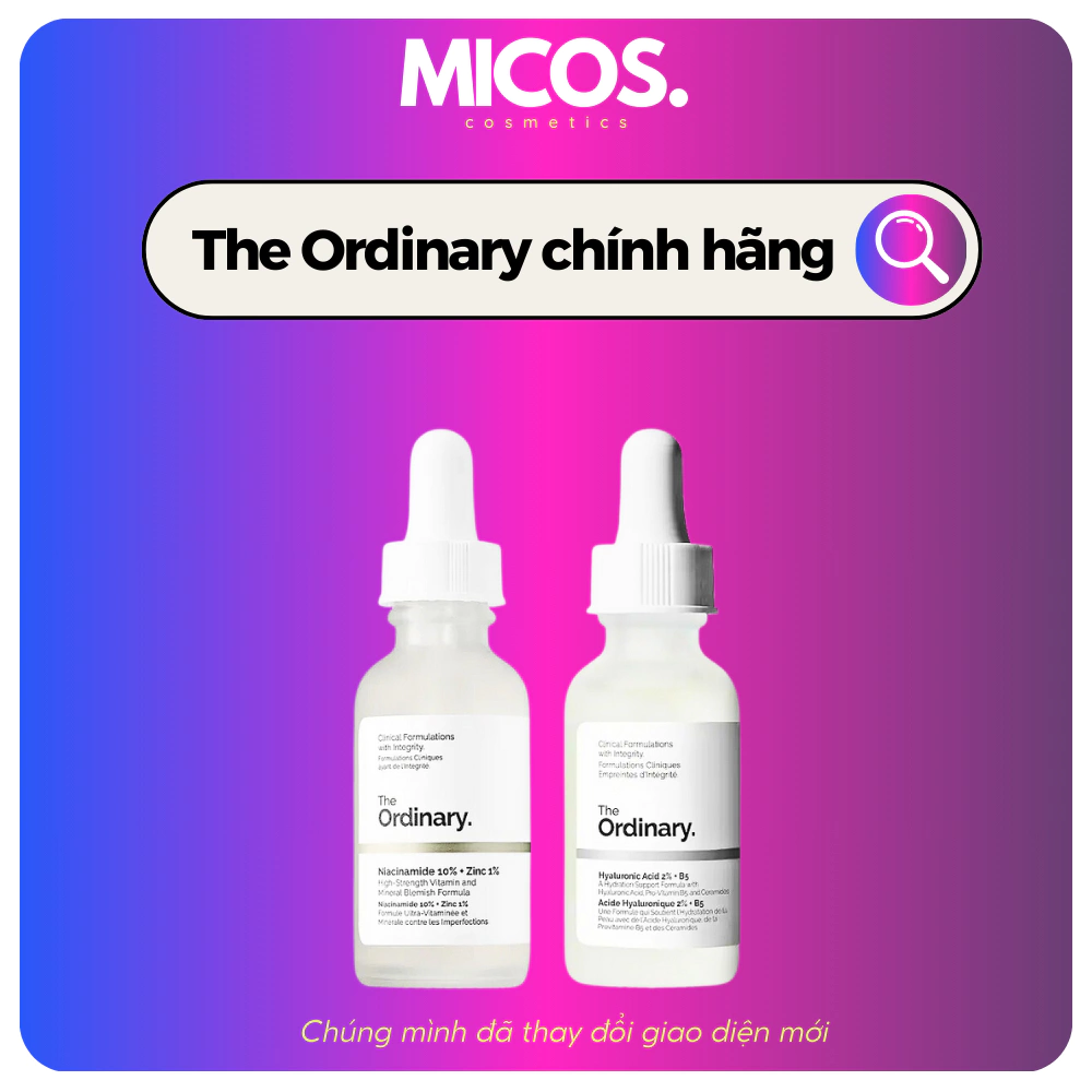 [Loại 30ml/60ml] Tinh chất Serum The Ordinary Hyaluronic Acid 2% + B5 cấp ẩm hồi phục da - MICOS