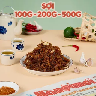 Khô bò sợi ướt cháy tỏi 100g 200g 500g TATA Food đồ ăn vặt Hà Nội BSU125