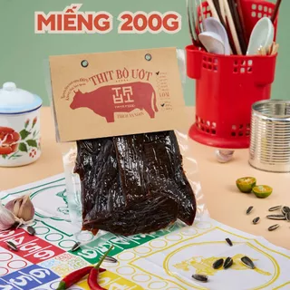 Khô bò miếng ướt cháy tỏi 200g TATA Food đồ ăn vặt Hà Nội gói BMU2
