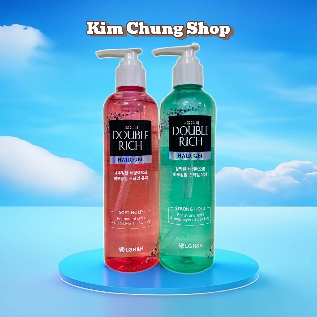 Gel tạo kiểu tóc giữ nếp tự nhiên Double Rich (Gel vuốt tóc cứng, mềm)