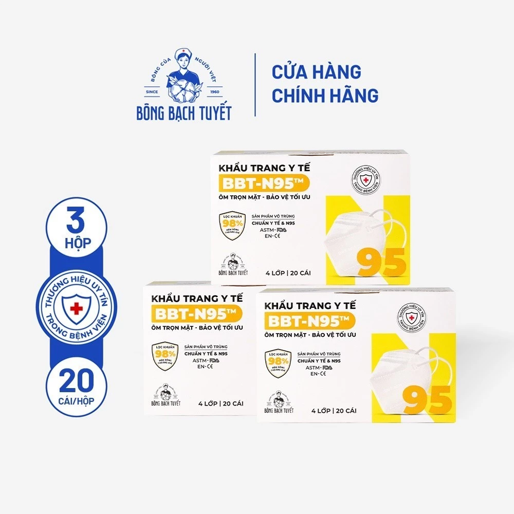 [QUÀ TẶNG KHÔNG BÁN] COMBO 3 KHẨU TRANG N95