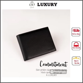 K LUXURY LEATHER- Ví Nam Da Thật Swift Cao Cấp Nhỏ Gọn Dáng Đứng, Miễn Phí In 03 Ảnh Tặng Hộp KT002