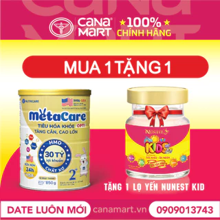 Sữa bột Nutricare MetaCare Opti 2+ tiêu hóa khỏe, tăng cân, cao lớn (850g)