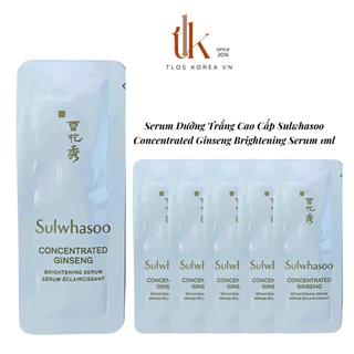 Sulwhasoo 1gói/5gói Serum Dưỡng Trắng Cao Cấp Ginseng Brightening Serum 1ml