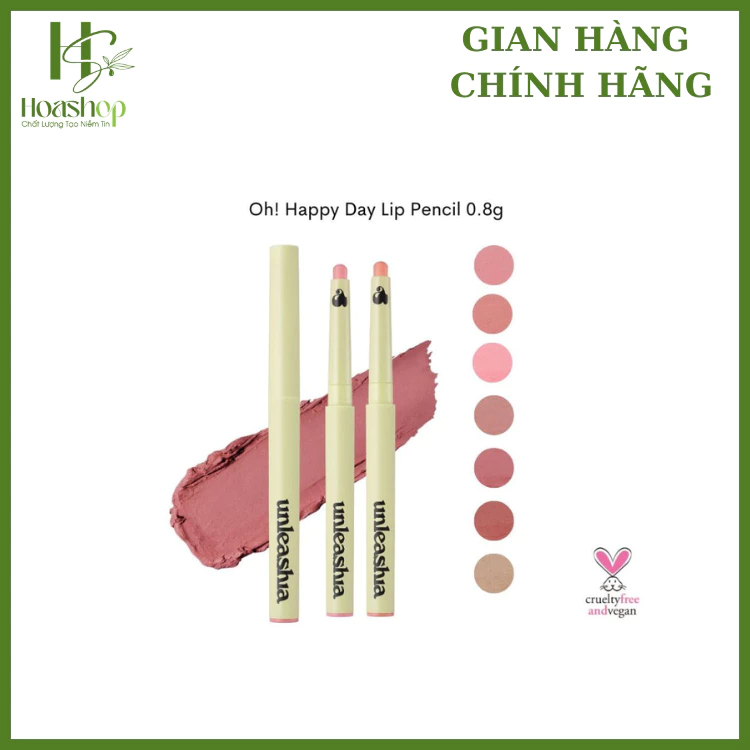 Chì kẻ viền môi UNLEASHIA Oh! Happy Day Lip Pencil 0.8g